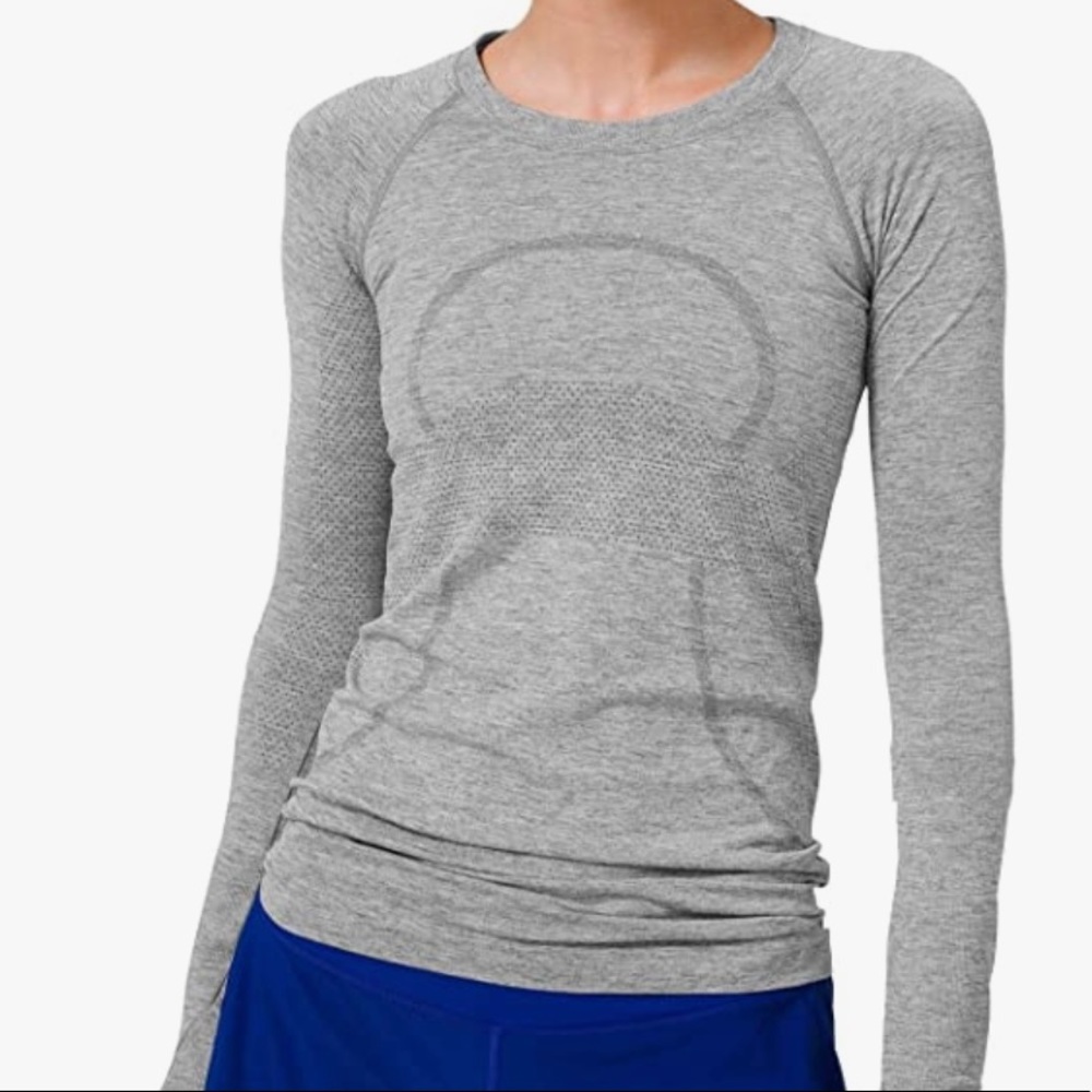 lululemon Long Sleeve Swiftly Crew, size: 8, color: Gray